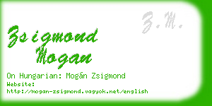 zsigmond mogan business card