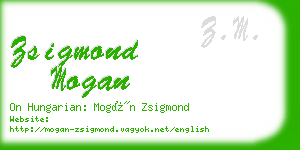 zsigmond mogan business card